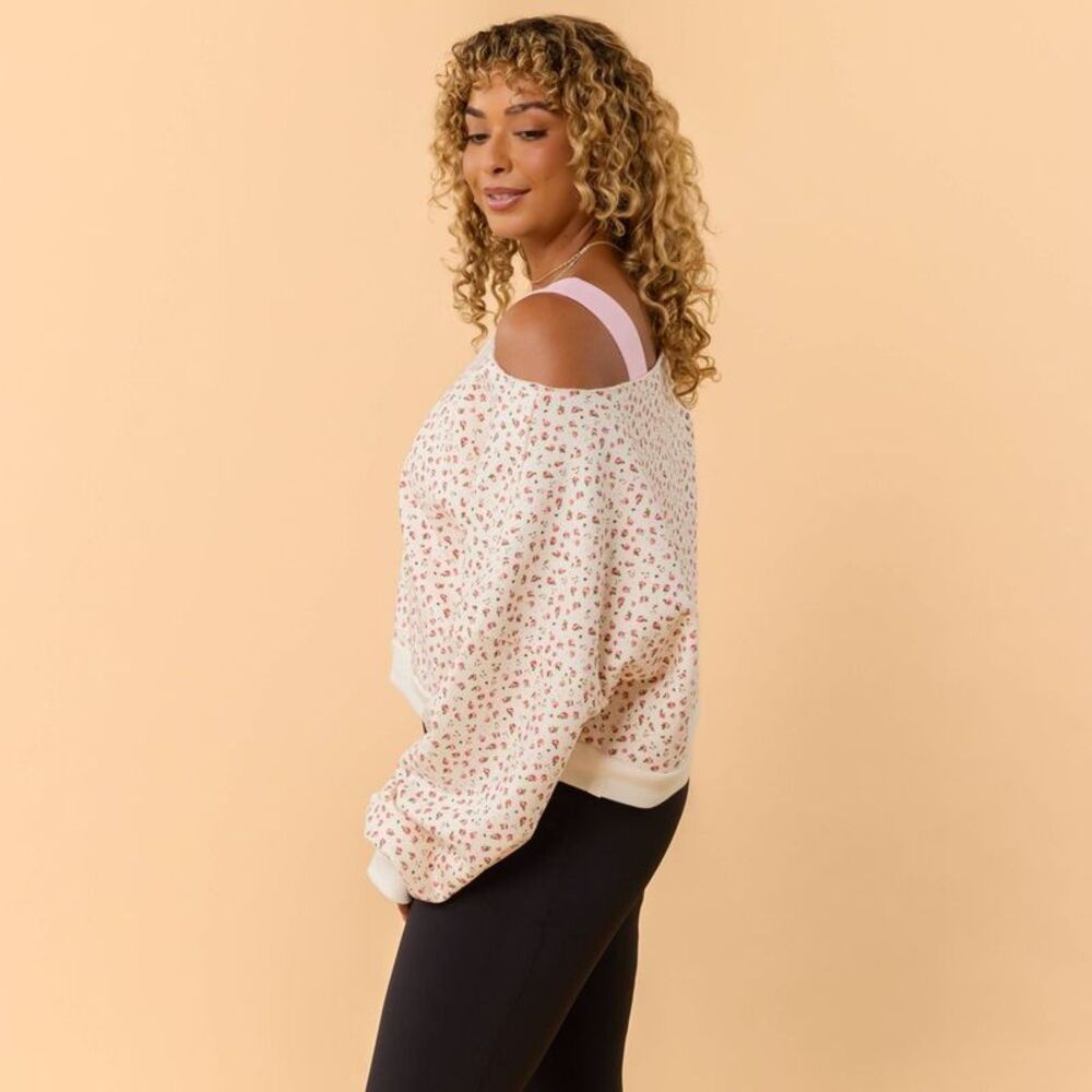 Blogilates - Women's Dance Studio Off the Shoulder S Cream - Picture 4 of 4